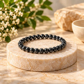 Hematite Thin Round Bracelet