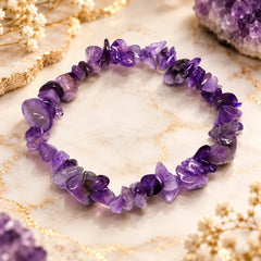 Amethyst Chipped Bracelet
