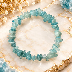 Aquamarine Chipped Bracelet