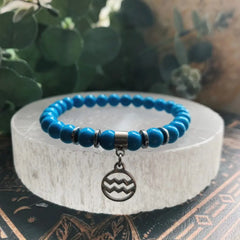 Aquarius Zodiac Crystal Bracelet