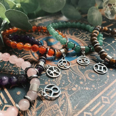 Aquarius Zodiac Crystal Bracelet