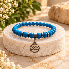 Aquarius Zodiac Crystal Bracelet