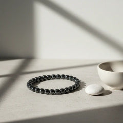 Hematite Thin Round Bracelet